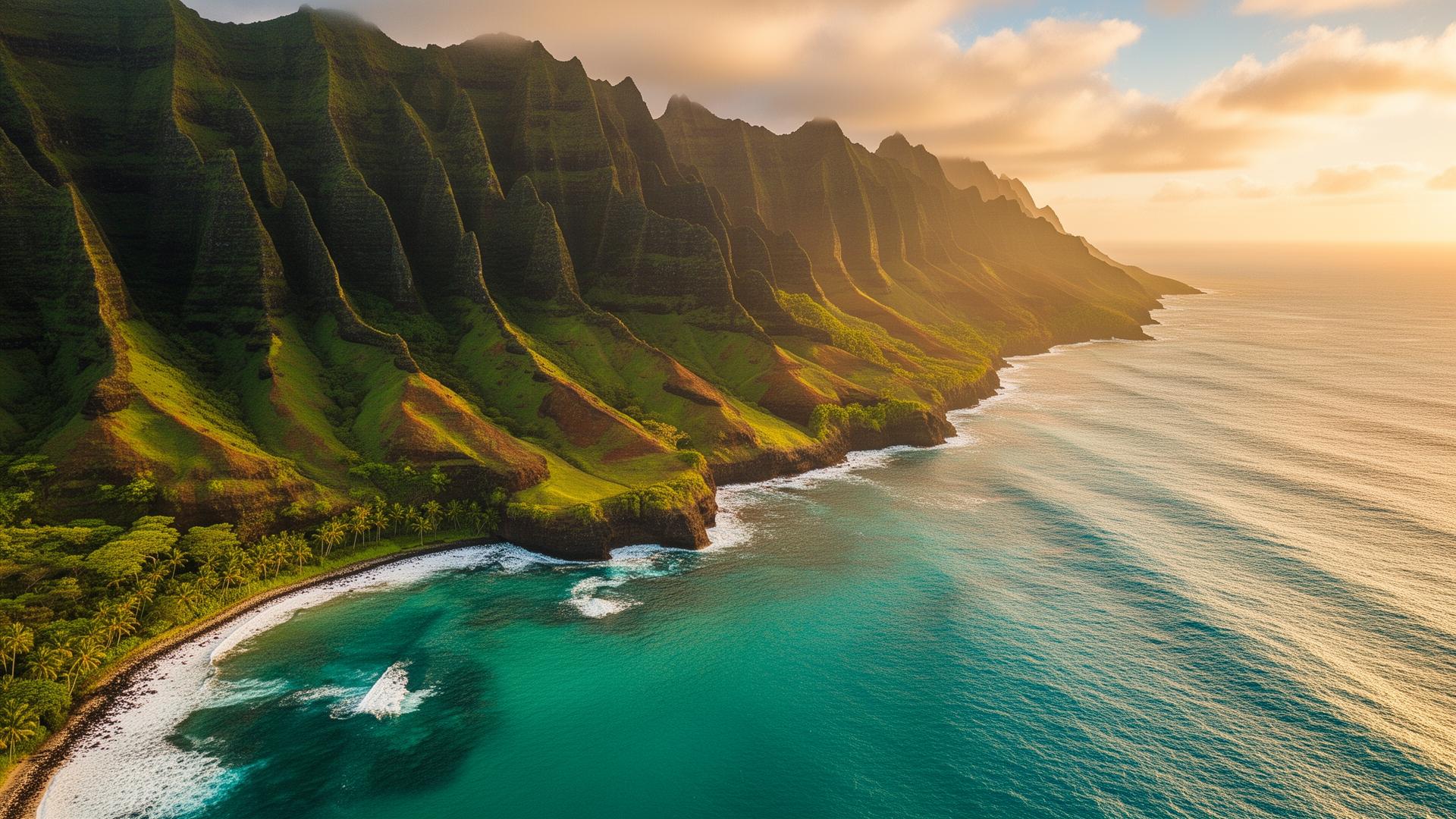 Na Pali Coast cliffs, Kauai